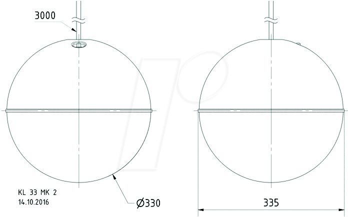 VIS 50346 - Kugellautsprecher KL 33 MK 2, 50 W, 4 Ohm