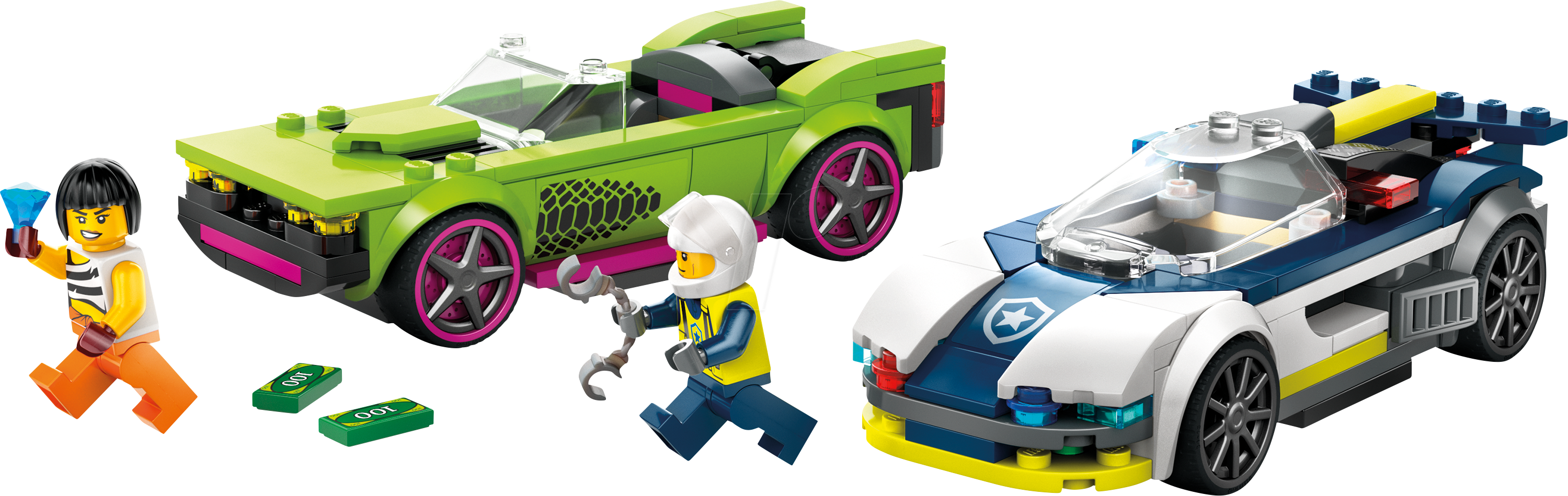 LEGO 60415 - LEGO® City Verfolgungsjagd mit Polizeiauto und Muscle Car