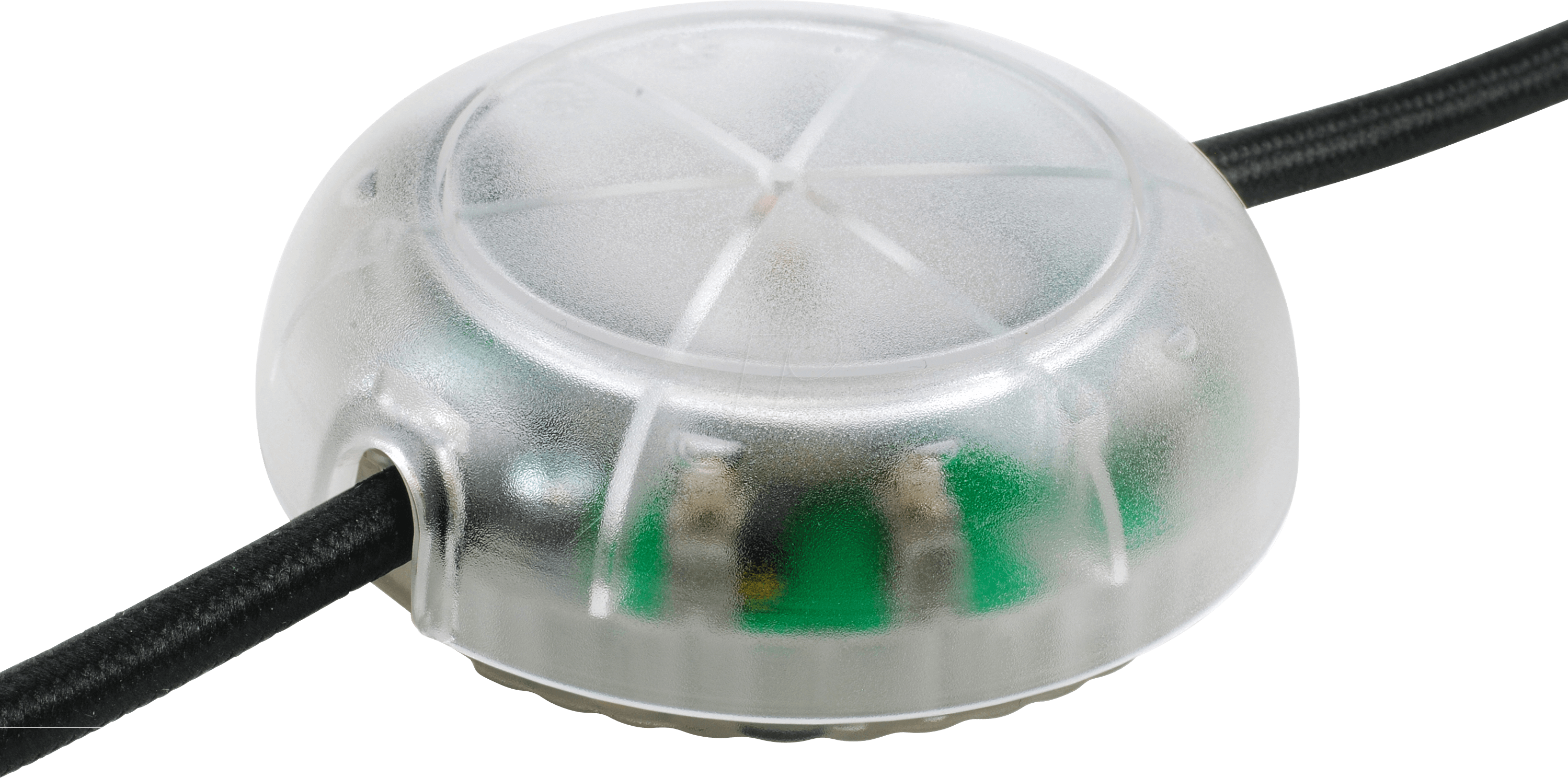 SZD 8124 TR - LED-Schnur-Tastdimmer,rund, 72 x 26 mm, transparent