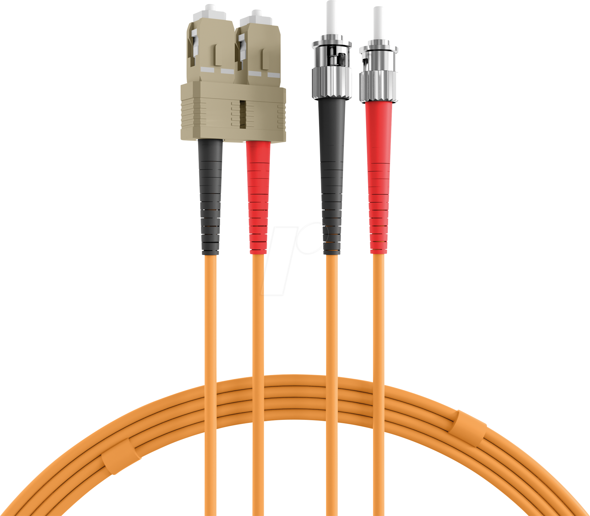 Thumbnail - EFB O6353.0,5 - Duplex Jumper SC-ST 50/125µ, OM2, LSZH, orange, 3 mm, 0,5 m