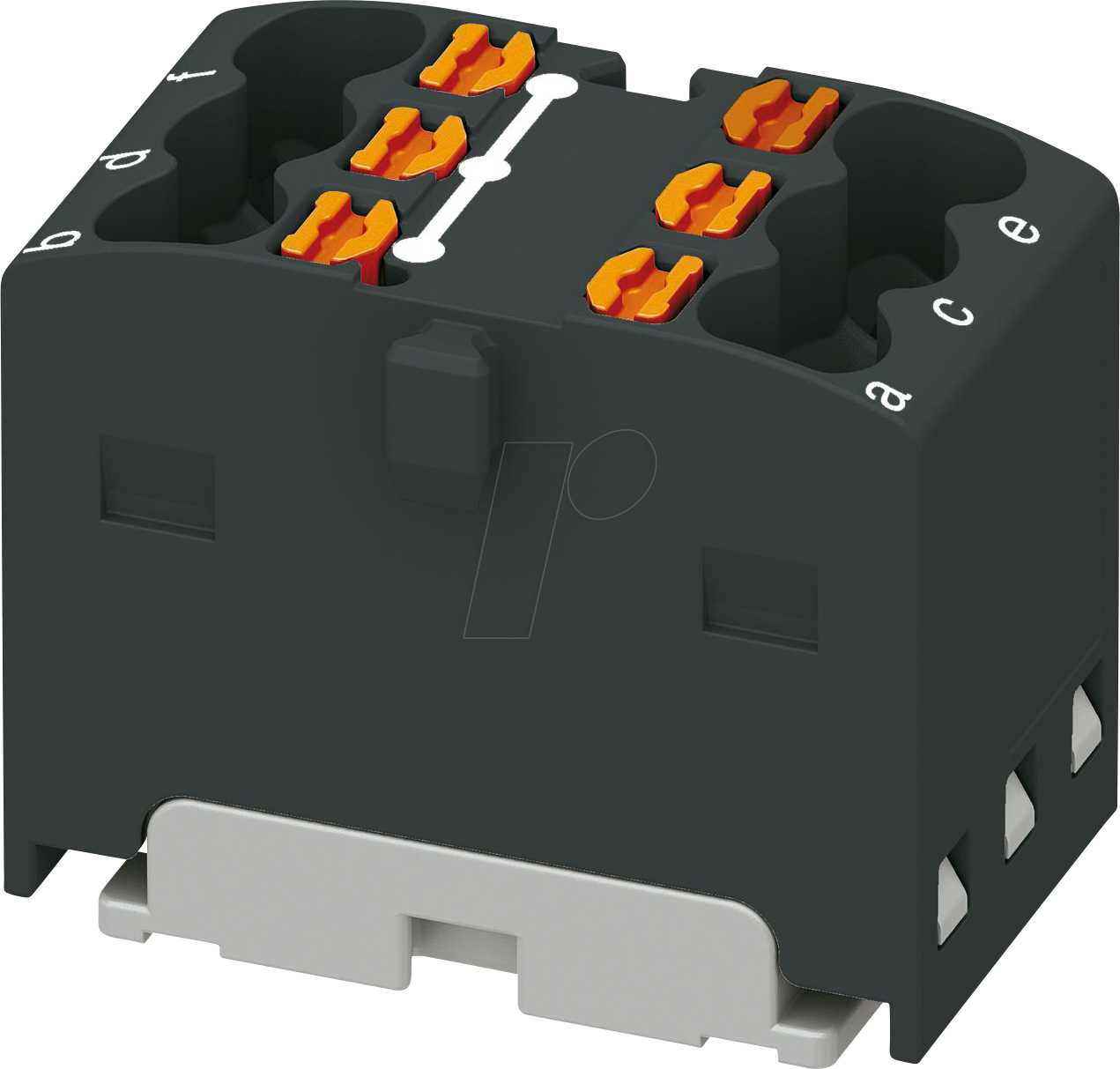 PHOE 3002781 - Verteilerblock PTFIX, 6X1,5, schwarz
