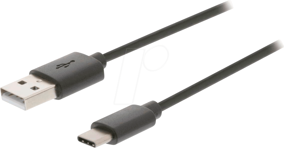 Thumbnail - N CCGB60600BK10 - USB 2.0 Kabel, Stecker Typ C > A-Stecker, 1 m, Schwarz