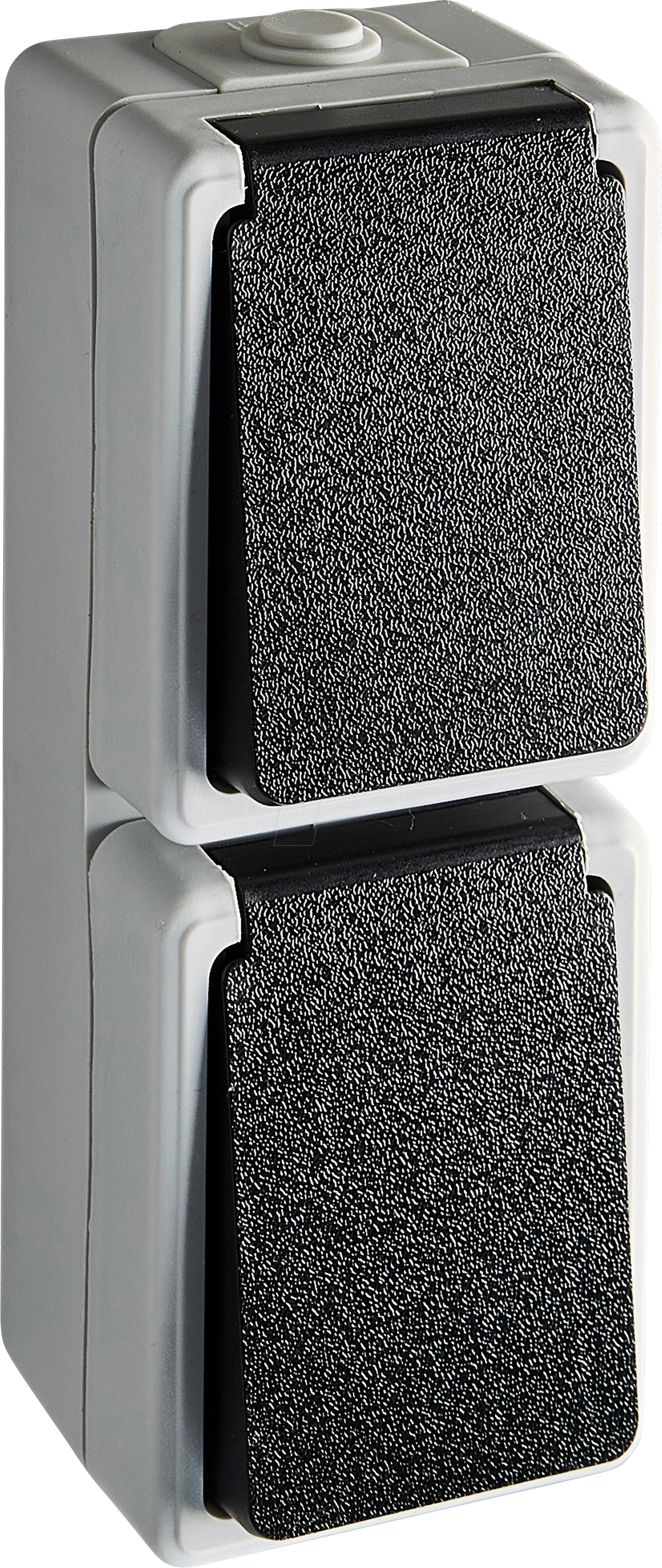 HEIT VO-501353 - MONSUN, Steckdose, 2-fach, senkrecht, lichtgrau