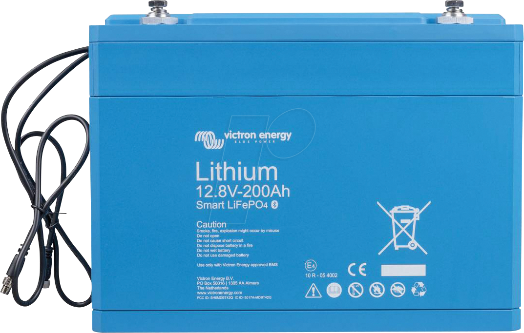 VE SMART BAT 200 - Lithium-Akku, LiFePO4, 12,8 V, 200 Ah, BMS