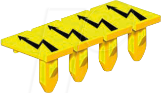 AAM 4 YE FLASH - Klemmenmarkierung A-Serie, gelb, 4 Stück