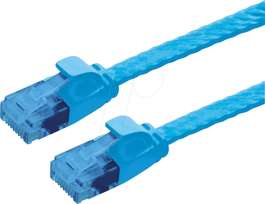 VALUE 21992053 - Patchkabel Cat.6a, UTP, extra-flach, blau, 3 m