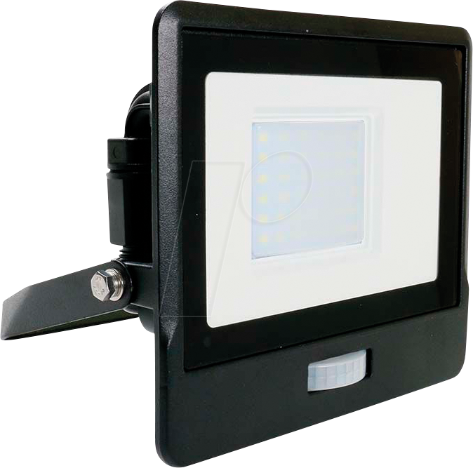 VT-20262 - LED-Flutlicht, 30 W, 2340 lm, 3000 K, Sensor, schwarz