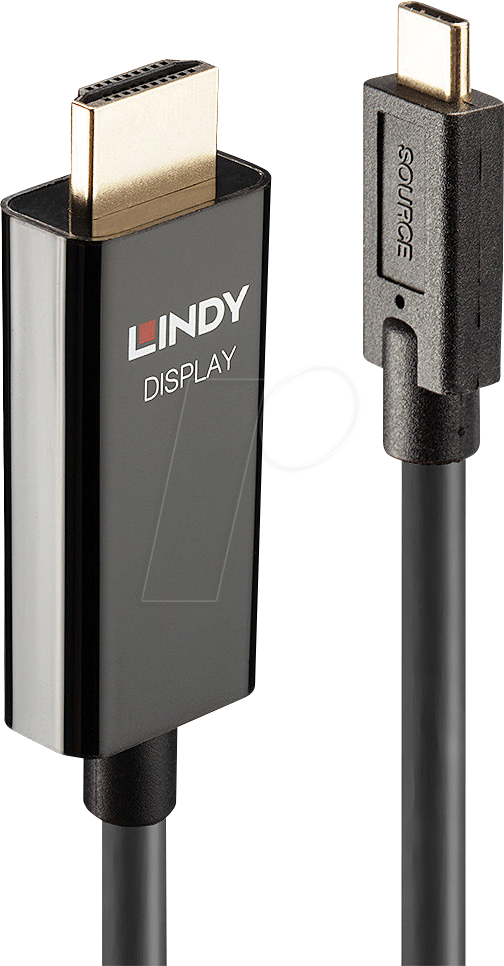 LINDY 43315 - Adapterkabel, USB-C > HDMI, 4K 60Hz, HDR, 5,0 m