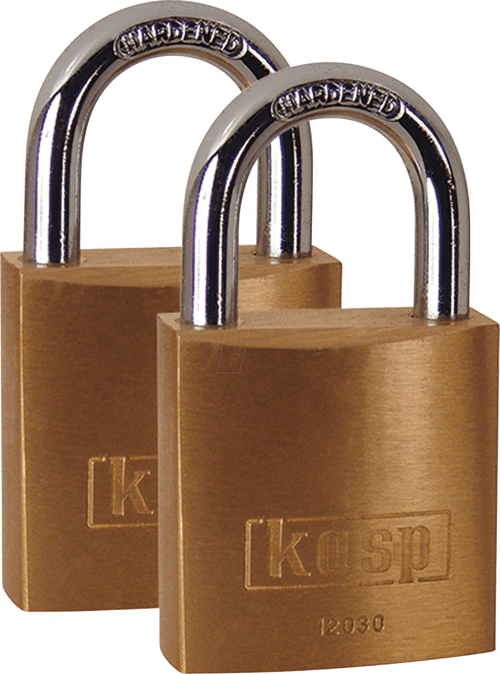 KASP K12030D2 - Vorhängeschloss, Messing, 30mm, 2 Stück