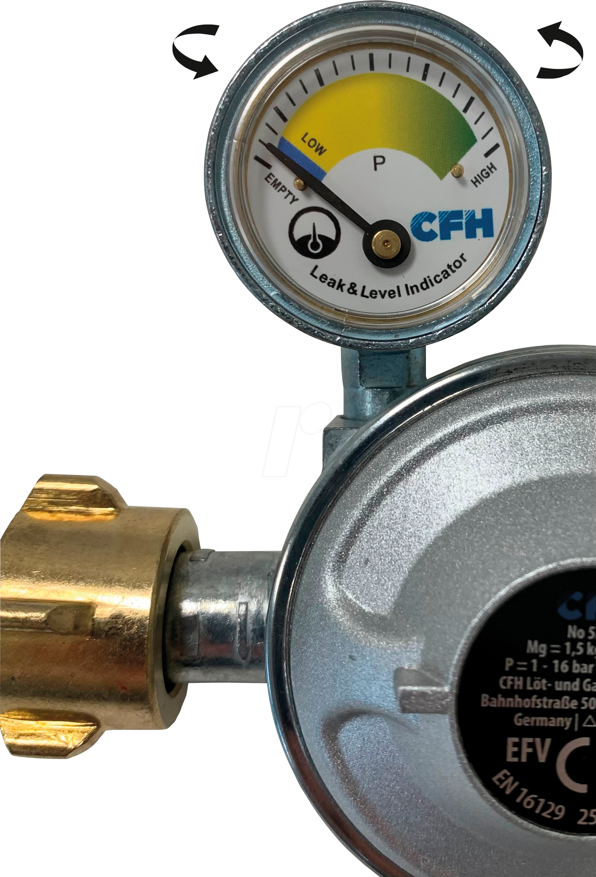 CFH 52404 - Druckregler 50 mbar mit drehbarer Füllstandsanzeige DE/AT/LUX