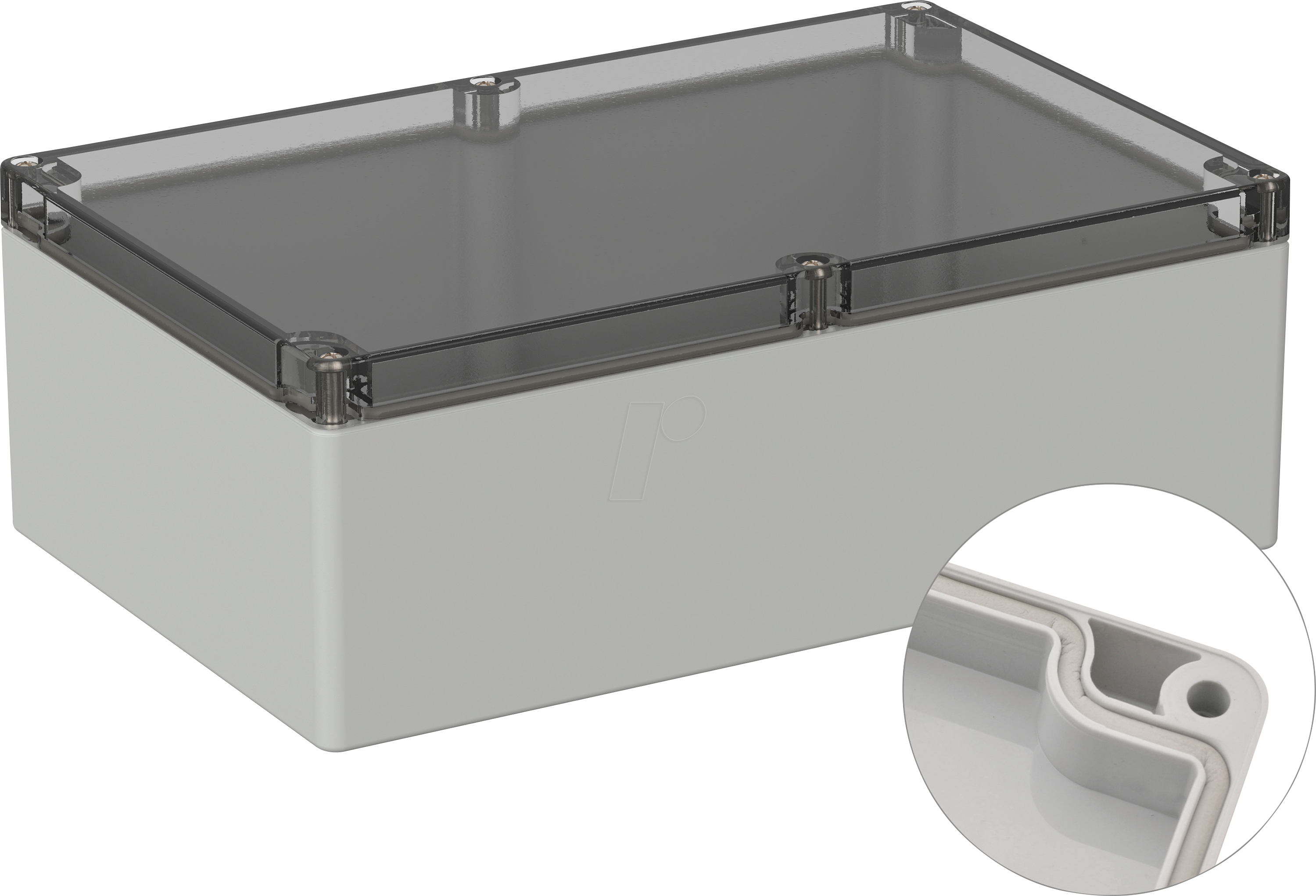 5U240011 - Industriegehäuse, 240.3 x 160.3 x 90 mm, IP65, lichtgrau