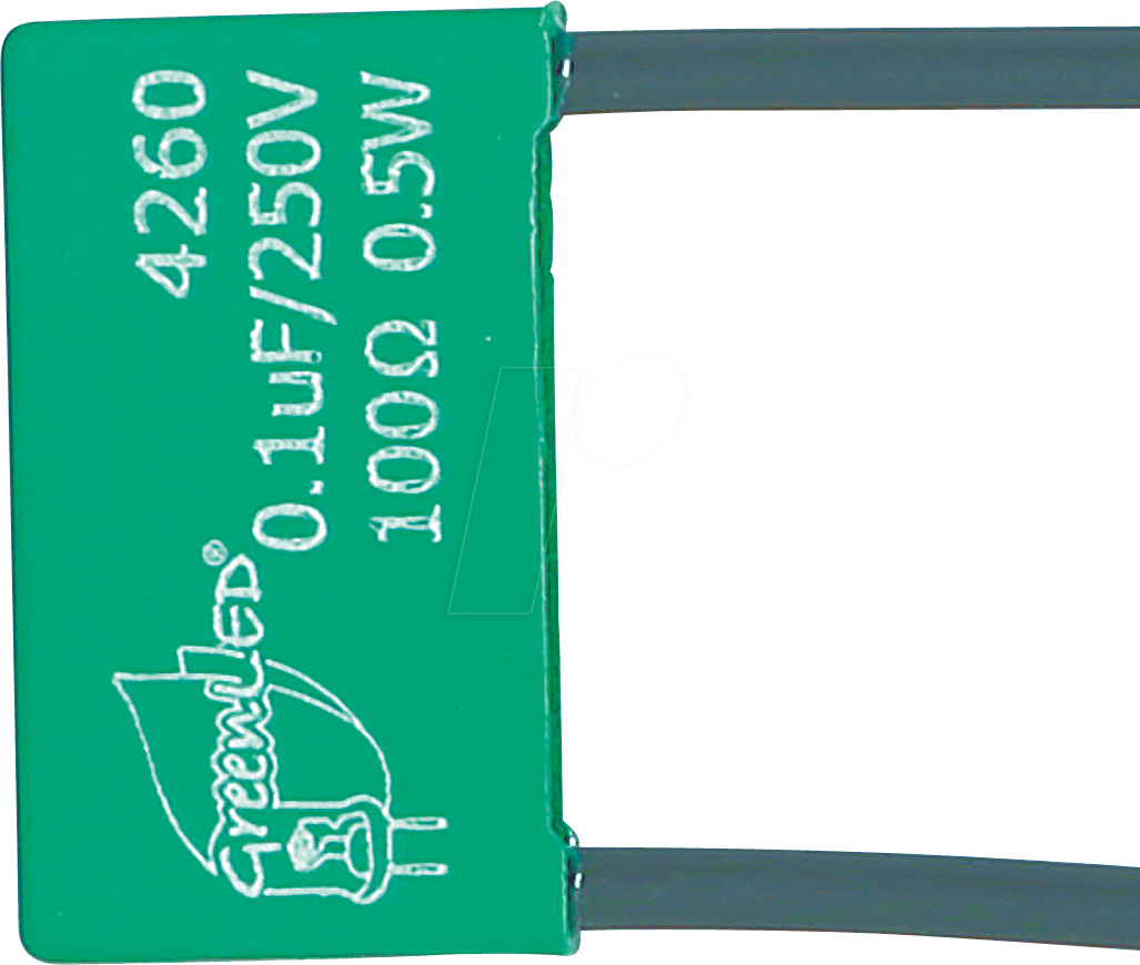 GL 4260 - RC-Löschglied, Kondensator 250V/0,1 µF mit Widerstand 100 Ohm