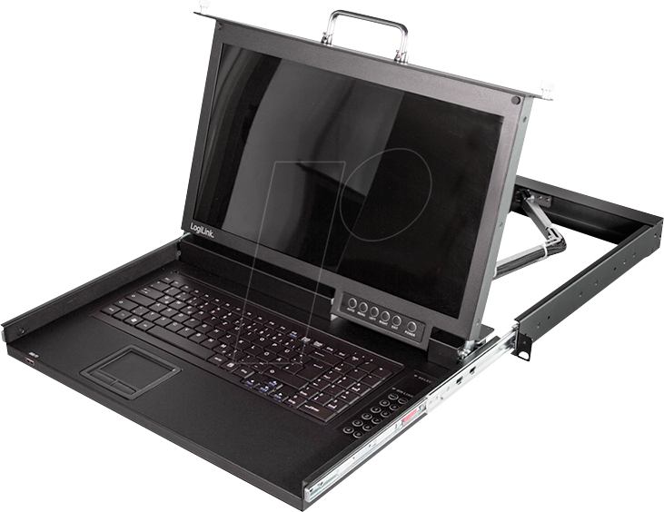 LOGILINK LC005GE - 19 Zoll KVM Konsole, 17'' TFT mit Tastatur DE
