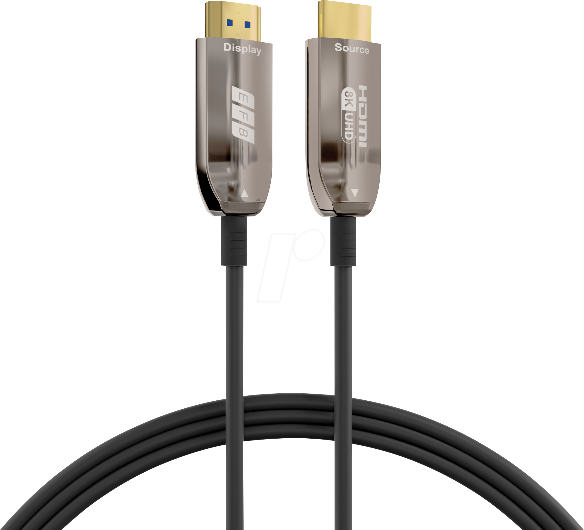 EFB HDMI21-00008 - Aktives HDMI Glasfaserkabel 8K60Hz 48 Gbit/s, schwarz, 30 m