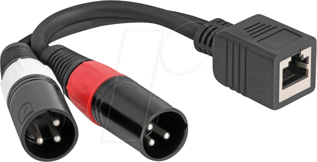 DELOCK 88179 - XLR Audio Extender & Adapter, Cat. 5, 20 cm