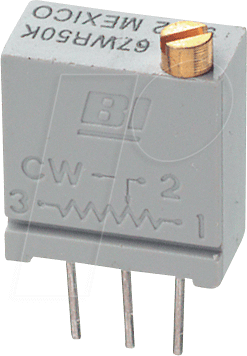 BI 67YR5KLFTB - Spindeltrimmer, 20 Gänge, 5 kOhm, linear