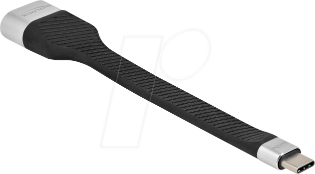 DELOCK 86933 - Flachbandkabel, USB-C > HDMI, 4K 60Hz, DP Alt Mode, 14 cm