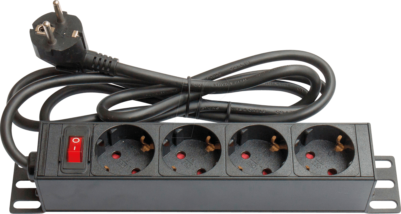 GC N0075 - Steckdosenleiste 10'', 1HE, 4-fach