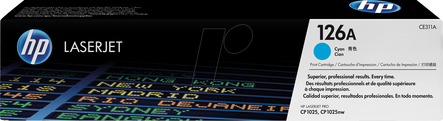 TONER CE311A - HP-Toner, cyan, 126A, original