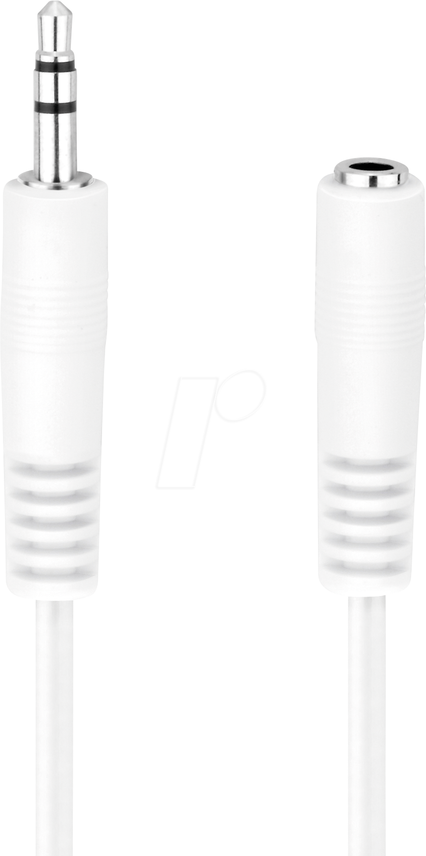 HDS C016-015-V2 - Audio Kabel, 3,5 mm Klinkenstecker auf Kupplung, 1,5 m, weiß