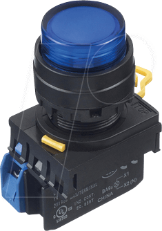 ID YW1LM2E10Q4S - Beleuchteter Einbautaster YW, 22 mm , 1 NO, schwarz