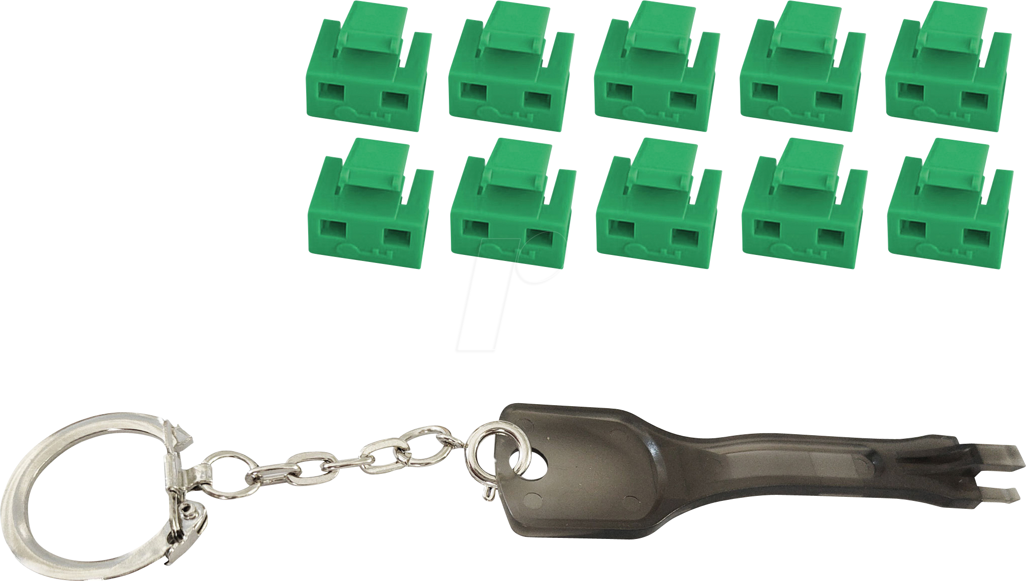 SHVP BS08-01031 - RJ45 Port Blocker Set, Buchse, grün, 10 Stück