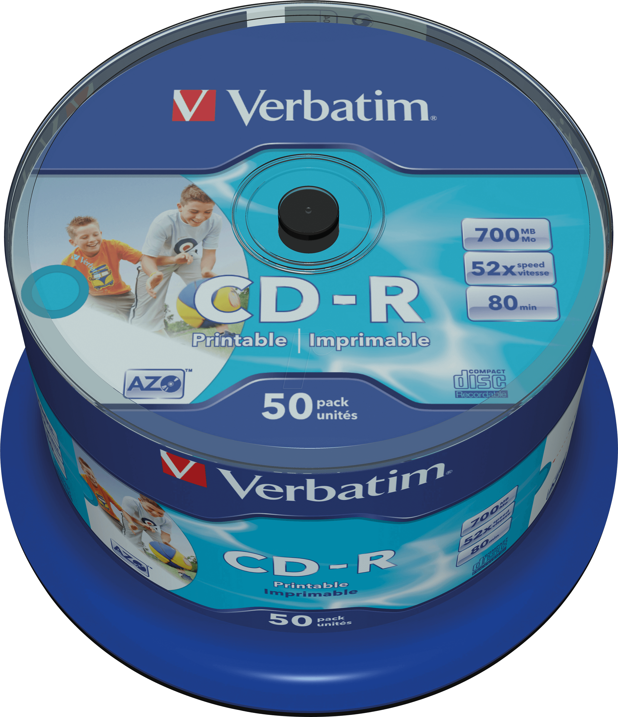 VERBATIM 43438 - Verbatim CD-R 700MB/80min, 50-er, printable