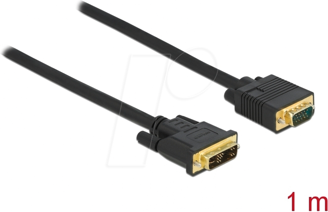 Thumbnail - DELOCK 86748 - Kabel DVI 12+5 Stecker zu VGA Stecker 1 m