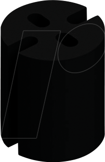 FIS MAH 506 - Abstandshalter für 5 mm LEDs, Ø 5,1 x 6,0 mm, PVC, schwarz