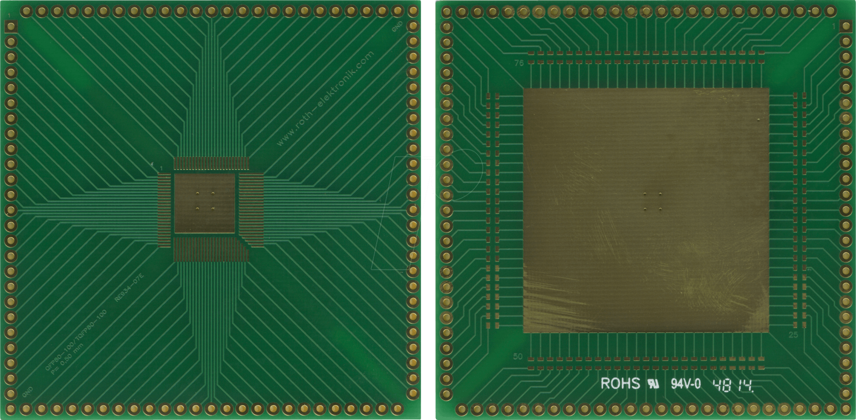 RE 934-07E - Multiadapter QFP/TQFP/LQFP80 bis 100 P=0,50 mm