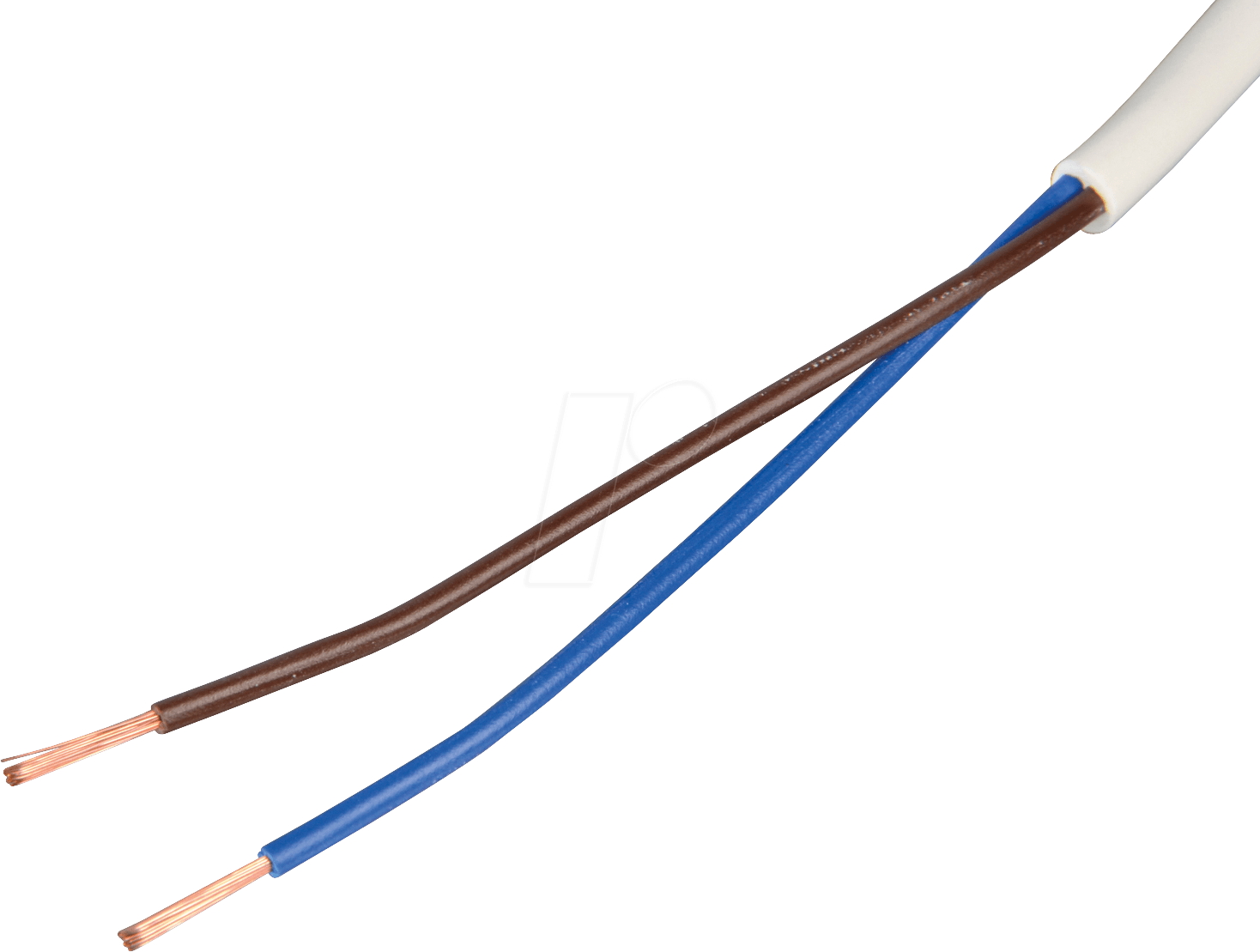 H03VV F275W 10M - Schlauchleitung H03VV-F, 2 x 0,75 mm, 10 m, weiß