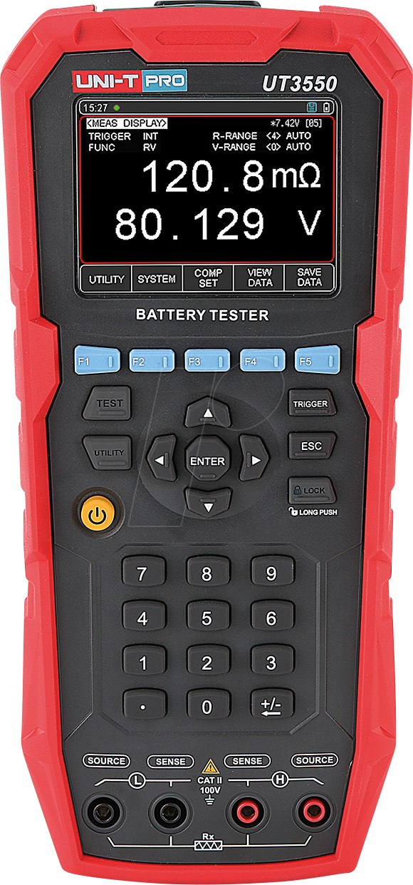 Thumbnail - UT 3550 - Batterietester, 0,1 mV - 100 V, 1 mOhm - 30 Ohm, zweites Display