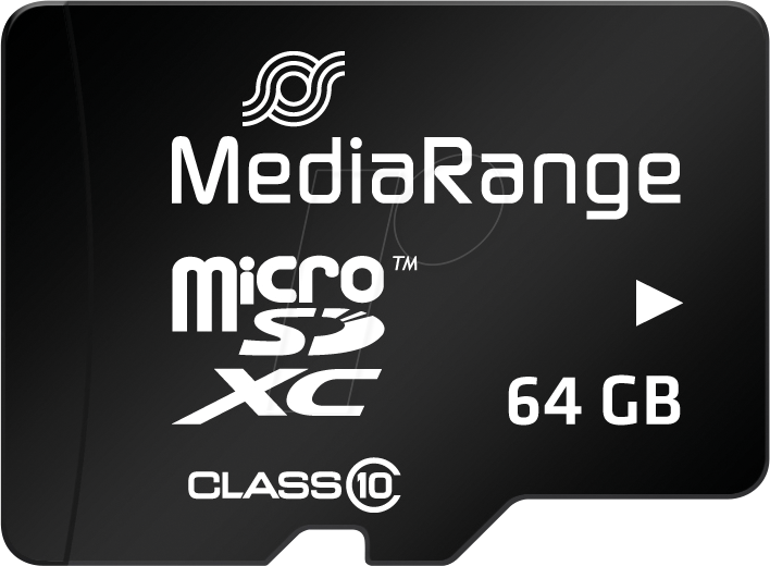MR 955 - MicroSDXC-Speicherkarte 64GB, MediaRange Class 10, mit Adapter