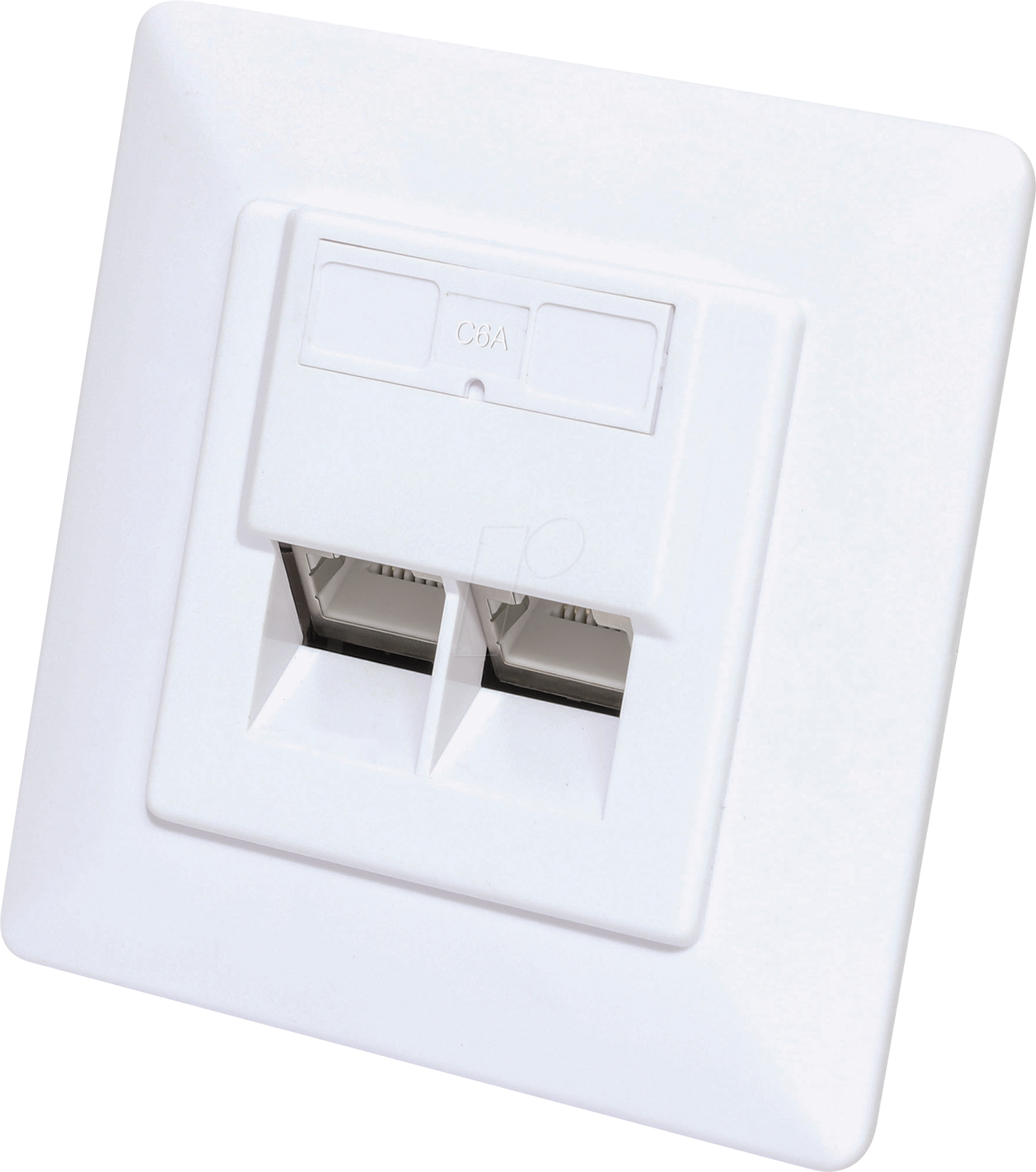 INT 771900 - 2-Port Cat.6 Unterputz Netzwerkdose, geschirmt