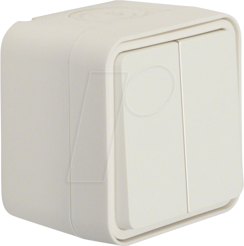 BERKER 30753502 - Serienschalter AP W.1 weiß