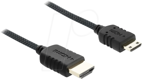 DELOCK 81687 - High Speed HDMI Stecker zu Mini HDMI Stecker, 8K 60 Hz ummantelt