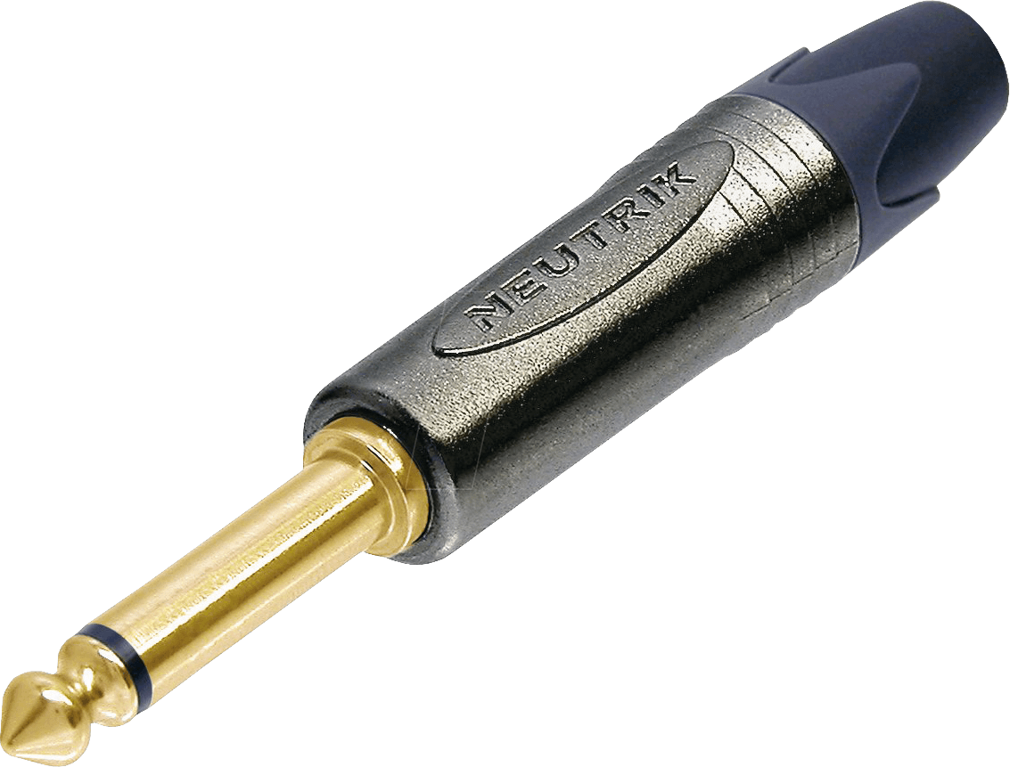 NEUTRIK NP 2X-B - Klinkenstecker, 6,3 mm, Mono, 2-pol