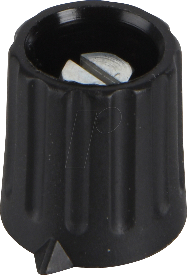 KNOPF 15 SW - Potentiometerknopf für Achse Ø 6 mm, schwarz