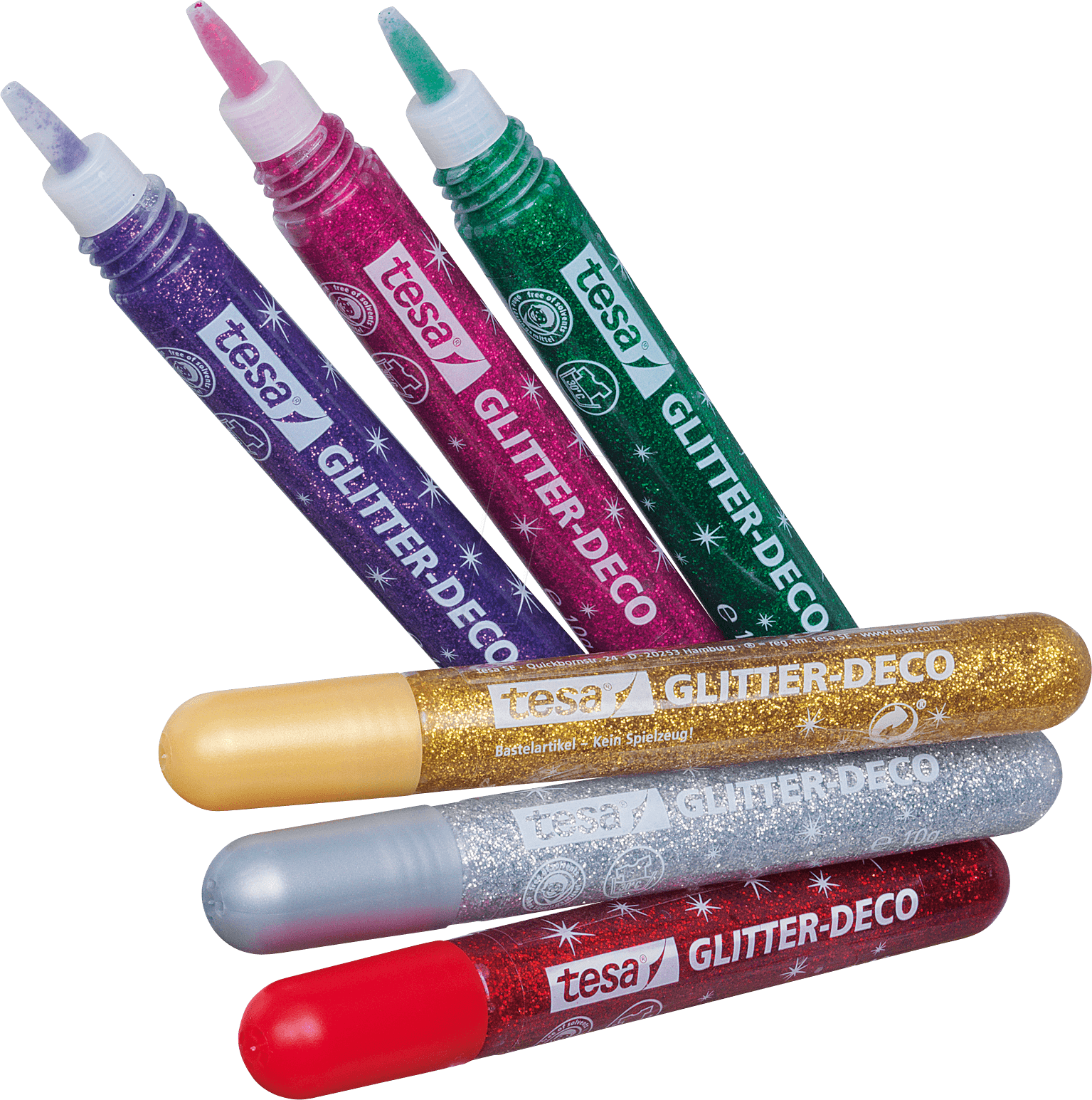 TESA 59900 - tesa® Glitter-Deco Classic Colors 6 Stück