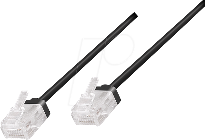 LOGILINK CQ3033U - RJ45-Kabel Cat.6a U/UTP slim 1 m schwarz