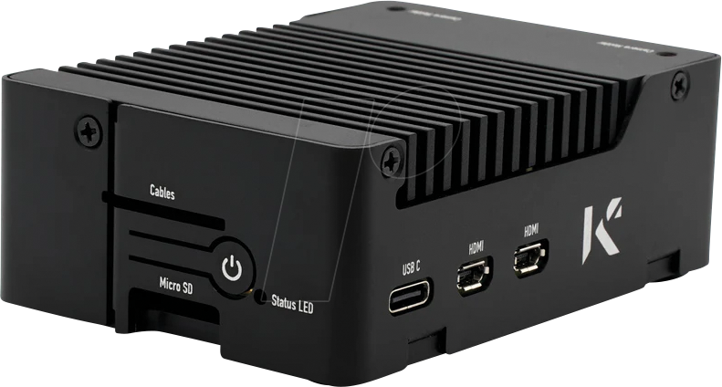 KKSB CASE RPI5HS - Gehäuse für Raspberry Pi 5 inkl. Heatsink, Alu, schwarz