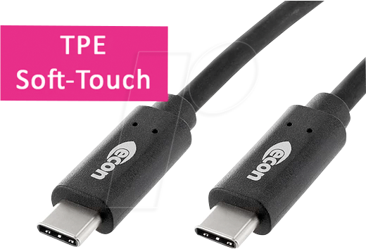 ECON U32CC1SW - USB 20 Gb/s Kabel, C Stecker auf C Stecker, 1 m