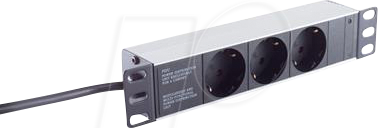 SHVP BS09-263935 - 10'' Steckdosenleiste, 3-fach, 1HE, schwarz