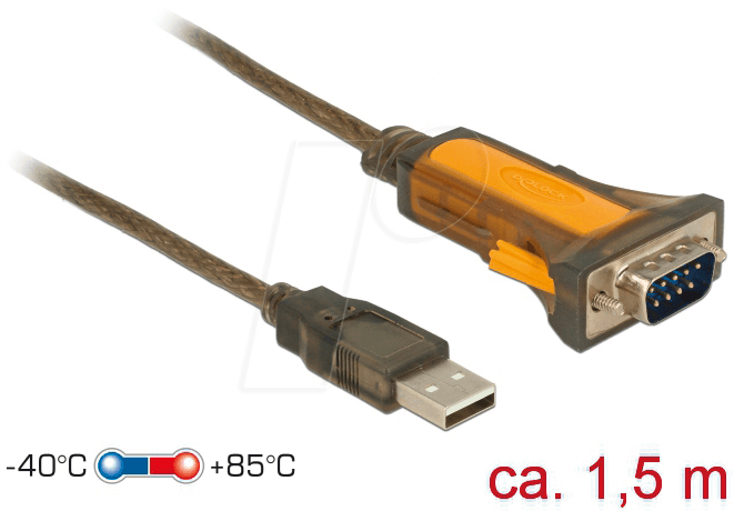 DELOCK 65840 - Delock USB 2.0 Konverter, A Stecker auf RS-232