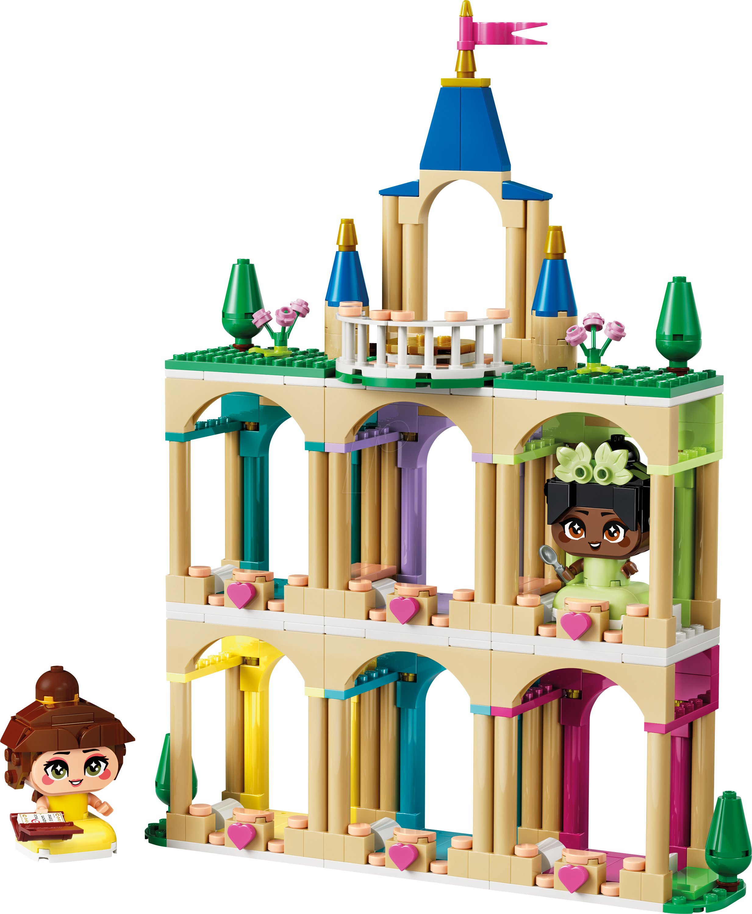LEGO 43291 - LEGO® - Die Mini-Prinzessinnen Belle und Tiana mit ihrem Schloss