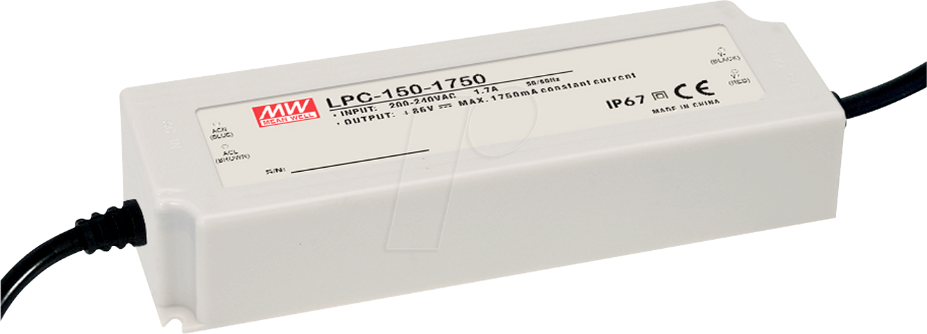 MW LPC-150-3150 - LED-Trafo, 150 W, 24 - 48 V DC, 3150 mA