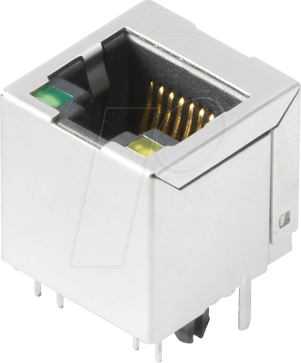 CAT5 T1V 3.2N4G - RJ45 Buchse 180°, THT Cat.5