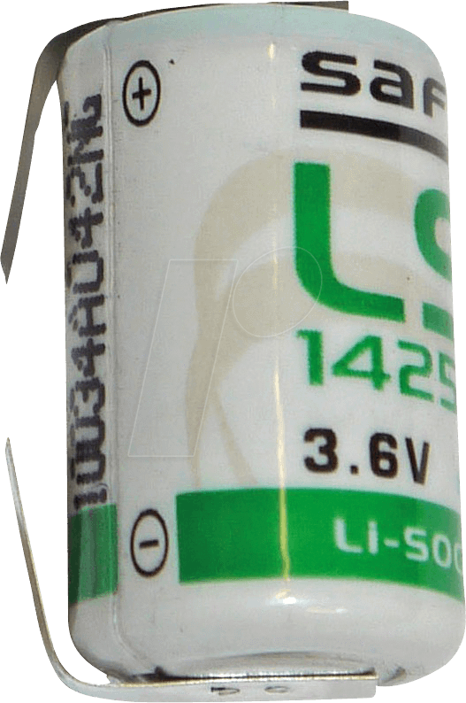 LS 14250CNR - Lithium Batterie, 1/2 AA (Mignon), 1200 mAh, U-Fahne, 1er-Pack