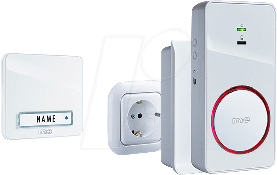 ME BELL 281SET - Funk-Türglocke mit Induktionsladeschale