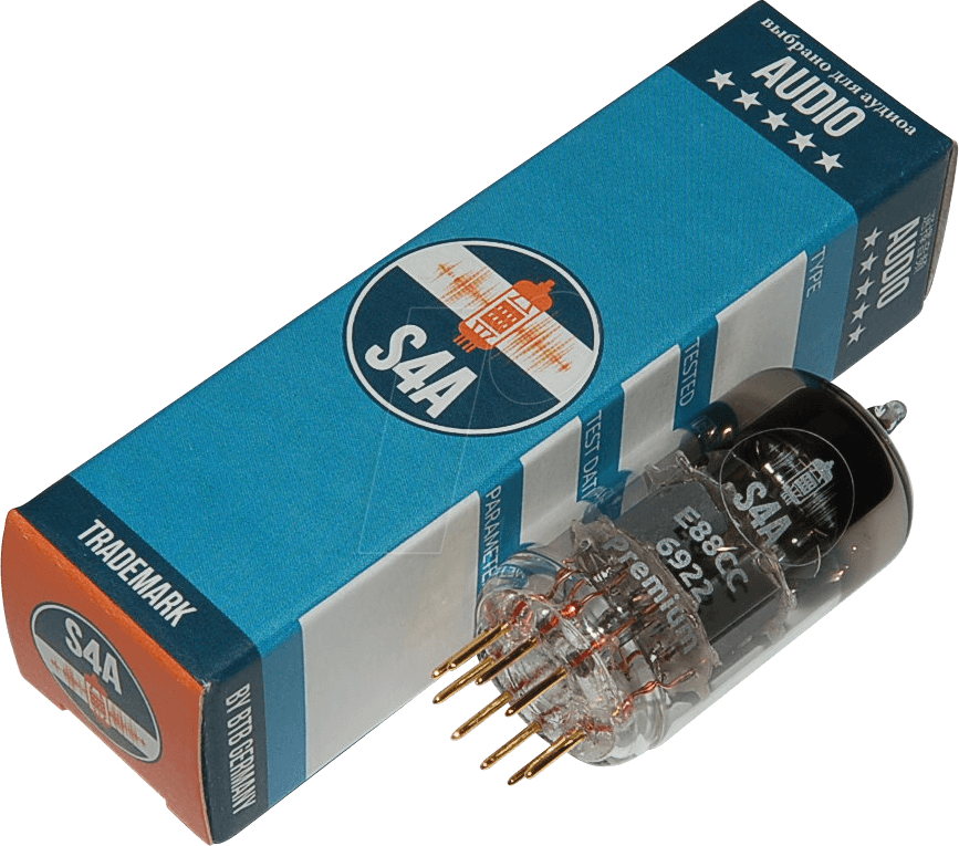 TUBE E88CC S4A - Elektronenröhre, Doppeltriode, Noval, 9-pol, 6,3 V